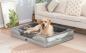 Preview: Hundesofa Grosse Hunde, Hundecouch Flauschig, Hundebett Waschbar, rutschfest Hundebetten, Weich Bequem Hundebett, Haustierbett für mittlere große Hunde (89 * 63 * 18cm)